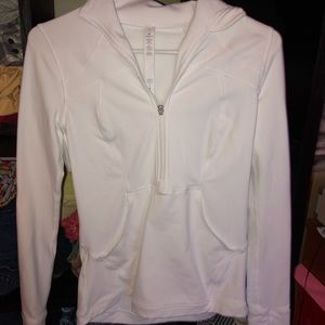 White Lululemon Half-zip Long sleeve